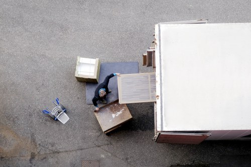 Removal van and moving boxes for a Finchley house move