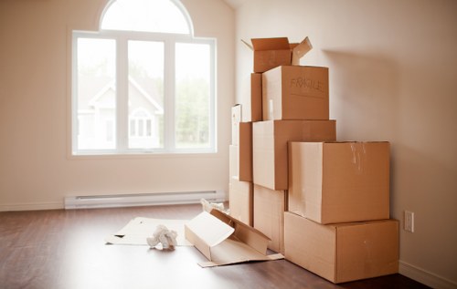 Business relocation checklist and moving equipment for Finchley offices