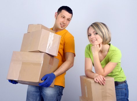 Professional team handling office furniture during a Finchley relocation